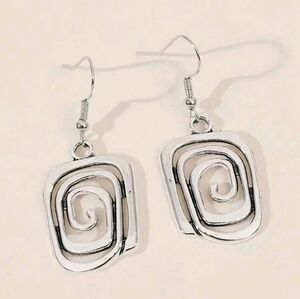 Elegant Silver Spiral Earrings